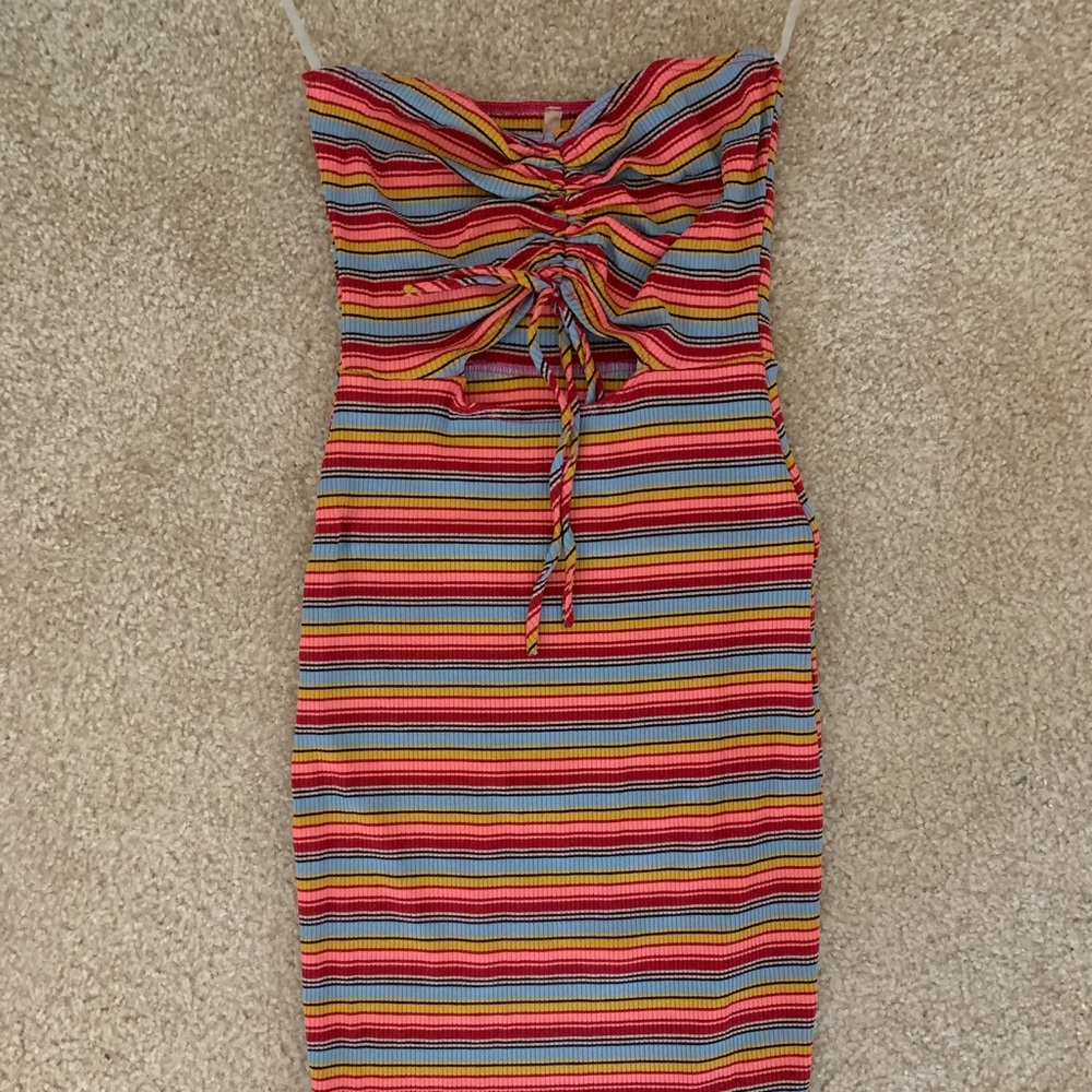 Striped Tube Top Dress